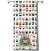 JNIAP National Park Kitchen Towel Protect Our National Parks Gift National Park Dish Towel National Parks of The USA Hand Towel (National Parks kt)