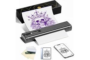 Phomemo TP83 Tattoo Stencil Printer, Wireless Portable Tattoo Printer Machine, Thermal Printer Tattoo with 10pcs Tattoo Trans