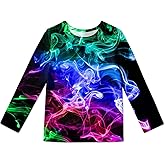 RAISEVERN Boys Girls 3D T-Shirt Graphic Print Tees Long Sleeve Shirts Size 6-14