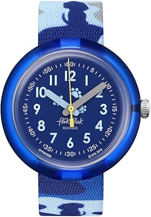 Flik Flak Reloj Analógico para Unisex Adulto de Cuarzo Suizo con Correa en Textil FPNP058