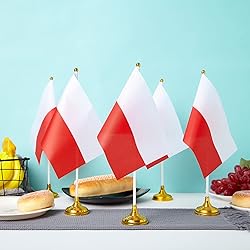 ZXvZYT Poland Flag Polish Desk Flag Small Mini