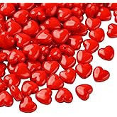 KitBeads 100pcs Acrylic Love Heart Beads Mini Opaque Red Heartt Shaped Accessories Romantic Valentine's Day Loose Bead for Jewelry Making Bulk