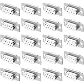 Willwewon 20Pcs DB9 Female RS232 D-sub Serial Solder Connector | Gold Plated Joint, 9 Pin Couplers