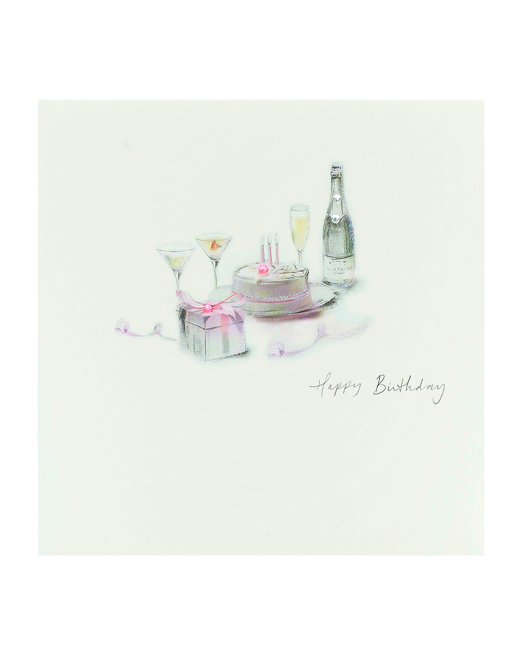 Birthday Card - Traditional Birthday Card - Wine Design on Birthday Card - Traditional Birthday Card