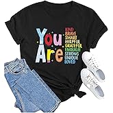 Teacher Shirts Be Kind Tshirt Women First Day of School Shirt Back to School Tees Motivation Crewneck Tee Tops