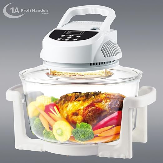 Heissluftfritteuse Halogen Konvektionsofen Heissluftgrill Halogen Heissluft Ofen Multicooker mit 17 Litern Fassungsvermögen H