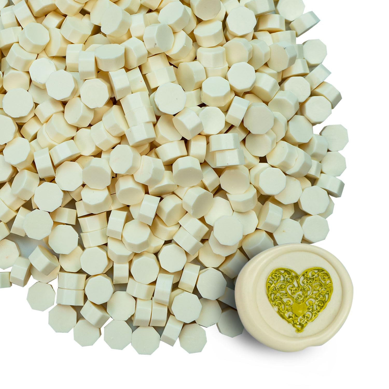 Tomgenrine Premium Wax Seal Beads - 520 Milk White Sealing Pellets for Letters, Greeting Cards, Wine Bottles & Crafts | Professional Quality for Wedding Invitations, Party Decor & DIY Projects