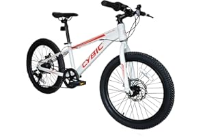 CYBIC Mountain Bike for Man, Suspension Fork, Gear 7 Speed, 20 inch Bicycle, Multiple Colors for Kids and Adults