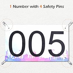 TRIWONDER Tyvek Running Bib Competitor Numbers with