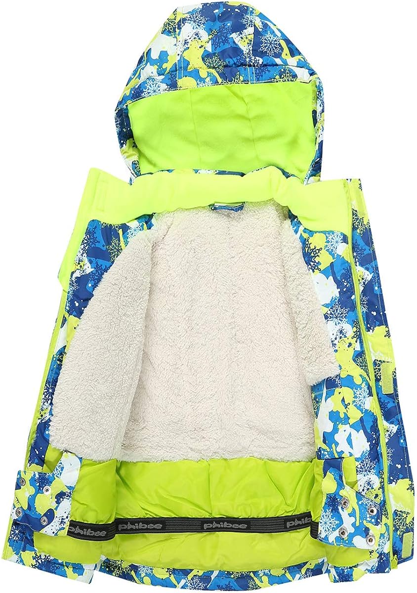 PHIBEE Big Boy's Waterproof Breathable Snowboard Ski Jacket : Clothing