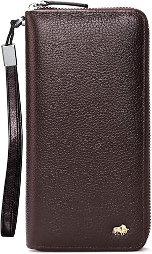 Amazon Bisondenim 財布 メンズ 長財布 本革 ビジネス 大容量 防水 札 小銭 カード入れ 高級レザー プレゼント 誕生日 お祝い日 専用box付属 Bisondenim 財布