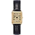 Miykon Vintage Watches for Women | Small Dainty Tank, Square Womens Watch with Genuine Leather Strap and Second Hand | Ion Polished, Luminous Hands, Scratch Resist, Japan Quartz, 100ft Water Resistant