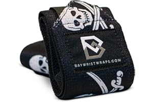 Bay Wrist Wraps Weightlifting Workout Wrist Brace - Adjustable, One Size Fits All - Comfort Wrist Wraps for Weightlifting with Thumb Loop, Lifting Wrist Straps