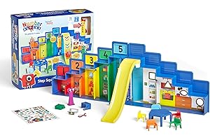 hand2mind Numberblocks Step Squad Mission Headquarters, Play Figure Playsets, Toddler Play House Toys, Action Figure Playset, Number Toys, Toy Figures, Math Toys for Kids 3-5, Birthday Gifts for Kids