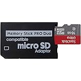 PSP Memory Stick Adapter, Funturbo Micro SD to Memory Stick PRO Duo MagicGate Card for Sony Playstation Portable, Camera, Handycam