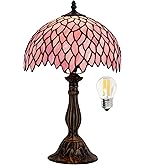 WERFACTORY Tiffany Table Lamp Stained Glass Bedside Lamp 16X16X24