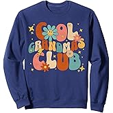 Cool Grandmas Club Groovy Retro Funny New Grandma 2024 2025 Sweatshirt