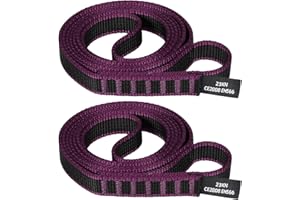 KLYTORX 18mm Nylon Climbing Sling Runner 23KN CE2008/EN566 Certified - Webbing Straps for Outdoor Rock Climbing, Rappelling, Swing, Yoga Hammock etc