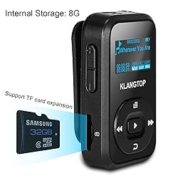 KLANGTOP Bluetooth MP3 Player 8GB Digital Clip