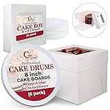 Cakebon Cake Boxes with Boards - 8 Inch Round Cake