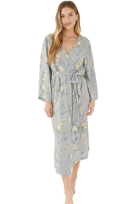 ankle length kimono robe
