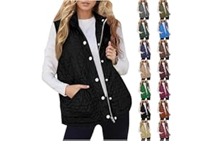Vest for Women Fashion Fall Winter Jackets Lightweight Sleeveless Jackets Casual Quilted Warm Vests with Pockets