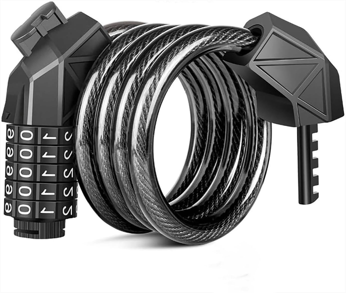 Photo 1 of Electric Bike Lock, 5-Digit Resettable Combination Cable Lock for Scooters, Motorcycle, Ideal Anti-Theft Bicycle Lock