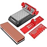 Chisel Sharpening Jig, Wood Honing Guide for Chisels and Planes Width 0.1" to 2.8" with Sharpening Angle Fixture, Angle Gauge from 10&deg; to 45&deg;(With 2 Sharpening Stones)
