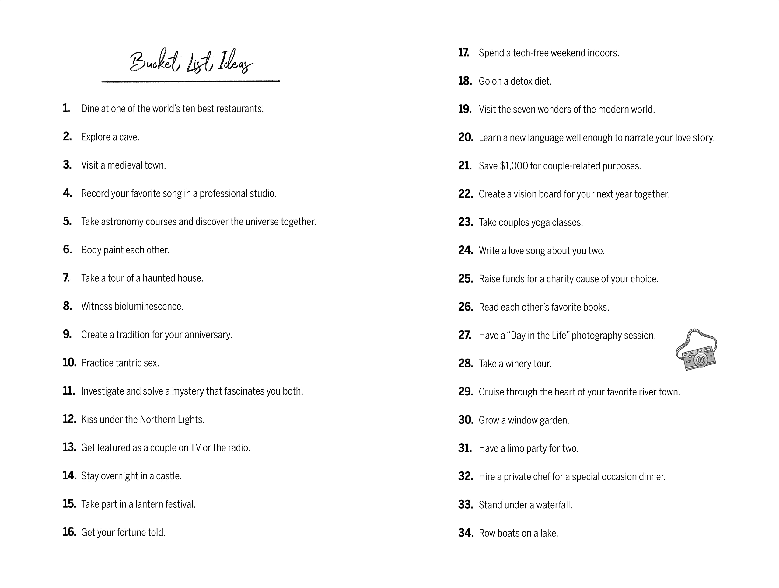 Our Bucket List: A Journal for Couples: Create Your Dream Life Together and Record Your Adventures Our Bucket List: A Journal for Couples: Create Your Dream Life Together and Record Your Adventures Paperback Hardcover