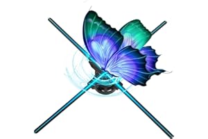 3D Hologram Fan, 70CM 3D Hologram Led Fan Projector, Holographic Fan Splicing Advertising, with Wifi+Bluetooth+Remote Control, Cool Display of Logo and Product, Easy To Move and Disassemble