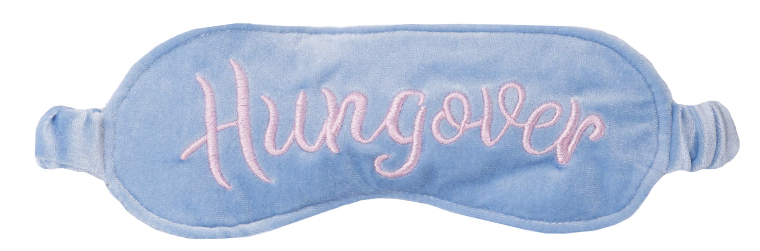 Vivid Hue Sleep Mask for Women Velvet Sleeping Mask Travel Nap Lightweight Blindfold Eye Mask Funny Embroidery (Hungover)