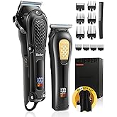 Haokry Hair Clippers & Trimmer for Men,Professional Barber Clippers and Trimmers Set,Mens Cordless Hair Clipper for Barbers Haircut Kit,Beard Trimmer,Rechargeable Electric Shaver