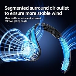 JISULIFE Portable Neck Fan Upgraded, Neckbrace