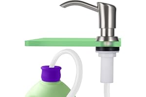 GAGALIFE Built in Counter Soap Dispenser (Brushed Nickel) for Kitchen Sink and Extension Tube Kit, Anti-Leakage Upgrade with 40" Tube No More Top Refill