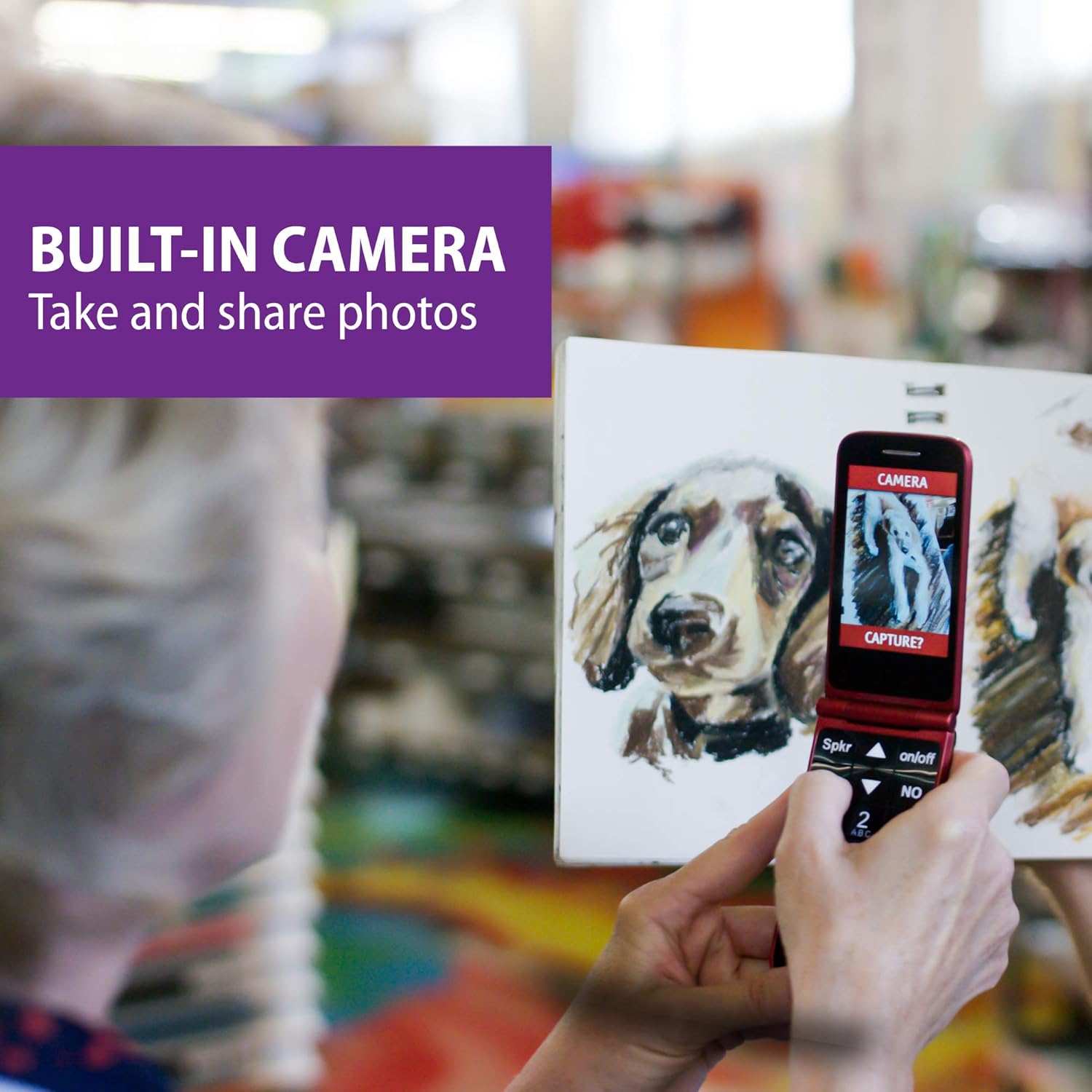 Jitterbug Flip Easy-to-use Cell Phone for Seniors (Red) by GreatCall