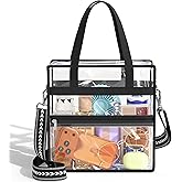 Hopack Clear Bag for Stadium Events, Clear Crossbody Purses with Adjustable Strap for Sports Events, Concert