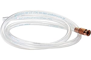 The Original Safety Siphon 6 Foot Hose For Gasoline And More - 1/2" Valve Siphon Pump - Use for Cars, Boats, Mowers - Self Priming Pump Transfers 3.5 Gallons per Minute - FDA Food Grade for Home Brews