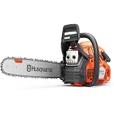 Husqvarna 445S Gas Chainsaw, 18 Inch Chainsaw, Outdoor Tools, Gifts for Men | Hand held chain saw with automatic oiler, for wood cutting and tree trimming, featuring Smart Start, 50-cc 3-HP X-Torq engine
