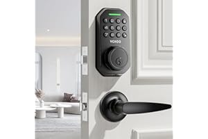 VCHOO Keyless Entry Door Lock Deadbolt with Handle Set Smart Locks for Front Door with Lever Handles Auto Locking, Anti-Peeping Password & Easy Installation for Homes Hotel Bedroom Doors IP54