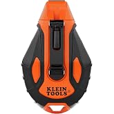 KLEIN TOOLS CHLK50S Chalk Reel, 50-Foot, 4:1 Gear Ratio | Quick-Release Spool Clutch, Chalk Line and Twist-Lock Top with a Nested Hook Design