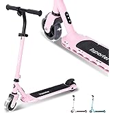 Aero iSporter Kids Electric Scooter | Hand Acceleraor & LED Lights | Electric scooters for Boys Girls Ages 6-12 | Rubber Deck Mat, Battery Indicator& Adjustable Heights