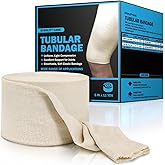 EVERLIT Elasticated Tubular Support Bandage | Stockinette Tubing for Large Arm, Knees, Legs | Light to Moderate Compression Bandage Roll For Tissue Support (Size G+ | 5" x 11 yd)