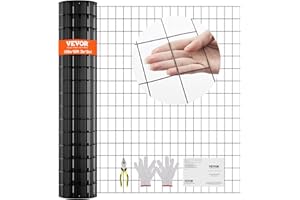 VEVOR Hardware Cloth, 48'' x 50' Galvanized Wire Mesh Roll, 16 Gauge Chicken Wire Fence Roll, Vinyl Coating Metal Wire Mesh f