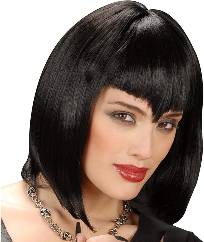 WIDMANN Black Goth wig for women (peluca) Amazon.es Ropa y accesorios