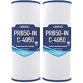 Grefilt C-4950 Hot Tub Filter Compatible with PRB50-IN Hot Tub Filter, Filbur FC-2390, J200, Guardian 413-212-02, 5X13 Drop in, 50 sq.ft, 2-Pack