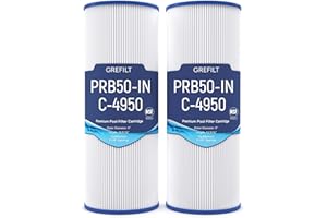 Grefilt C-4950 Hot Tub Filter Compatible with PRB50-IN Hot Tub Filter, Filbur FC-2390, Jacuzzi Filter Replacement for J200, Guardian 413-212-02, 5X13 Drop in, 50 sq.ft. 2-Pack