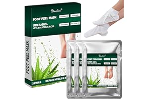 Foot Peeling Mask – Foot Mask for Dry, Cracked Feet (3-Packs) | Made with Urea, Salicylic Acid & Aloe Vera Tea Tree Oil Extra