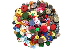 NiidodKatzi 600-700 pcs Round Resin Buttons Assorted Sizes for Crafts Sewing DIY Manual Button Painting DIY Handmade Ornament Buttons, 2 Holes and 4 Holes (Mixed Color ）