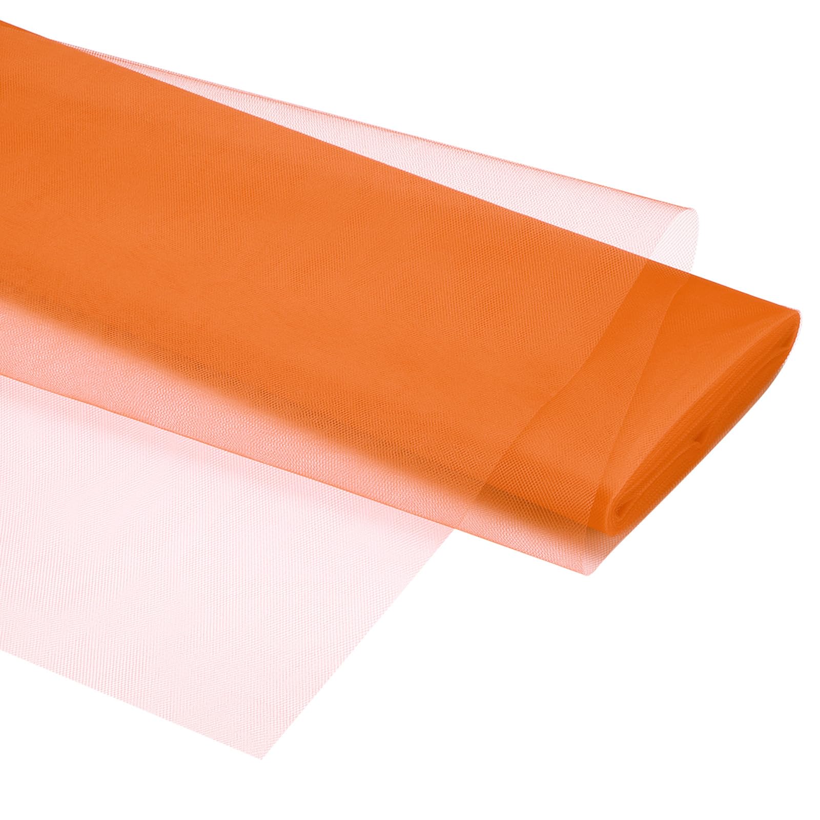PATIKIL Tulle Fabric Rolls, 54 Inch by 20 Yards Fabric Spool Tulle Ribbon Netting Bolt for DIY Crafts Wedding Party Decorations, Tutu Skirts, Table Skirt, Gift Wrapping, Orange