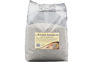 NATURAL WATERSCAPES Granular Sodium Bentonite Clay for Pond Sealing - Natural Soil Clay Pond Liner 25 Pounds - Blend of Chips and Powder - Use for Pond Leak Repair & Dam Sealer
